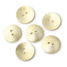 20mm Brushed Round Buttons Set of 6 - BeadsofCambay.com