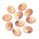 16x12mm Brushed Oval Buttons Set of 10 - BeadsofCambay.com