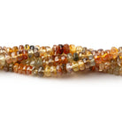 3-4mm Multi Color Golden Zircon Plain Rondelle Beads 17 inch 212 pieces AA - BeadsofCambay.com