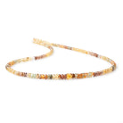 3-4mm Multi Color Golden Zircon Plain Rondelle Beads 17 inch 212 pieces AA - BeadsofCambay.com