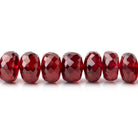 5.5-7mm Mozambique Garnet Faceted Rondelle 16 inch 105 Beads - BeadsofCambay.com