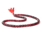 5.5-7mm Mozambique Garnet Faceted Rondelle 16 inch 105 Beads - BeadsofCambay.com