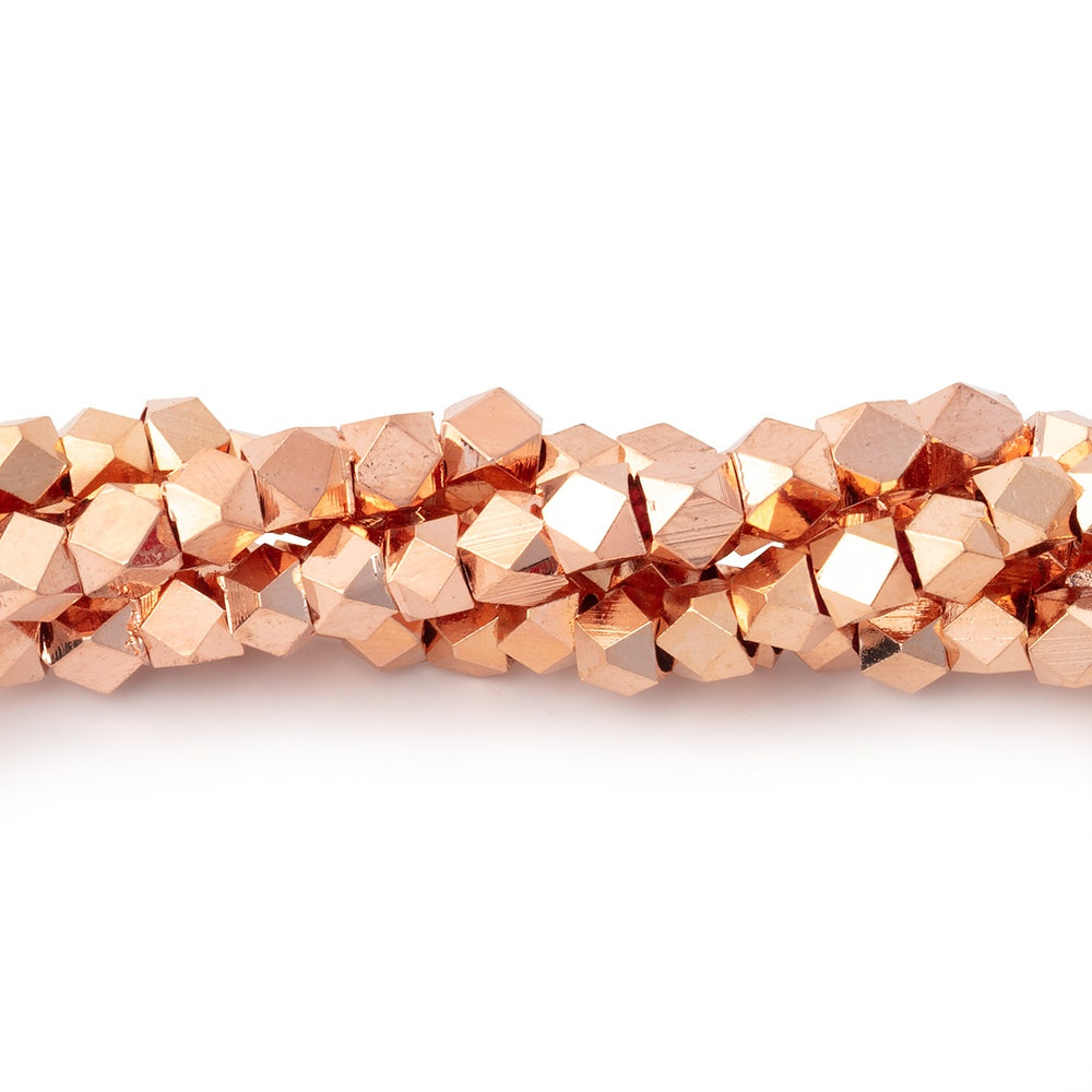 4mm Shiny Faceted Nugget Beads 8 inch 47 pieces - Beadsofcambay.com