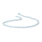 3mm Milky Aquamarine Micro Faceted Round Beads 12.5 inch 102 pieces - BeadsofCambay.com