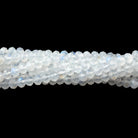 4.3mm Rainbow Moonstone Micro Faceted Rondelle 16 inch 115 Beads AA - Beadsofcambay.com