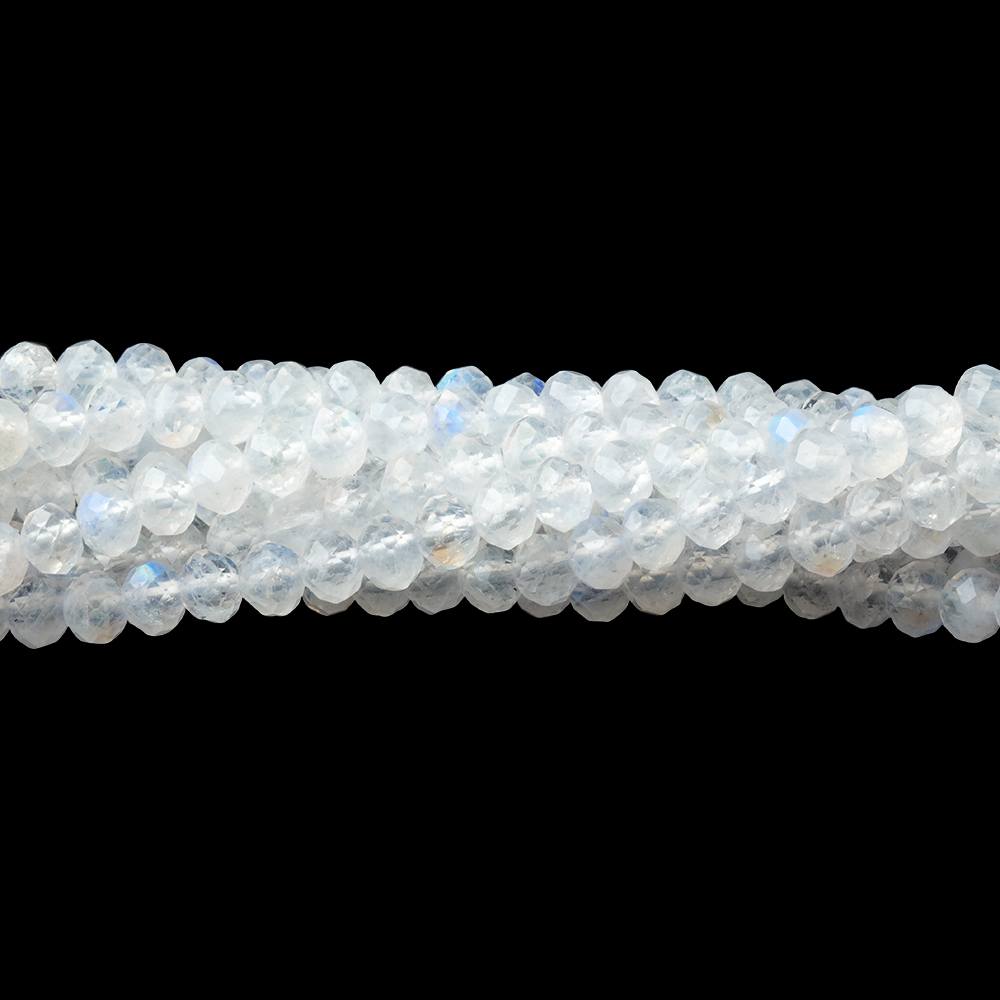 4.3mm Rainbow Moonstone Micro Faceted Rondelle 16 inch 115 Beads AA - Beadsofcambay.com