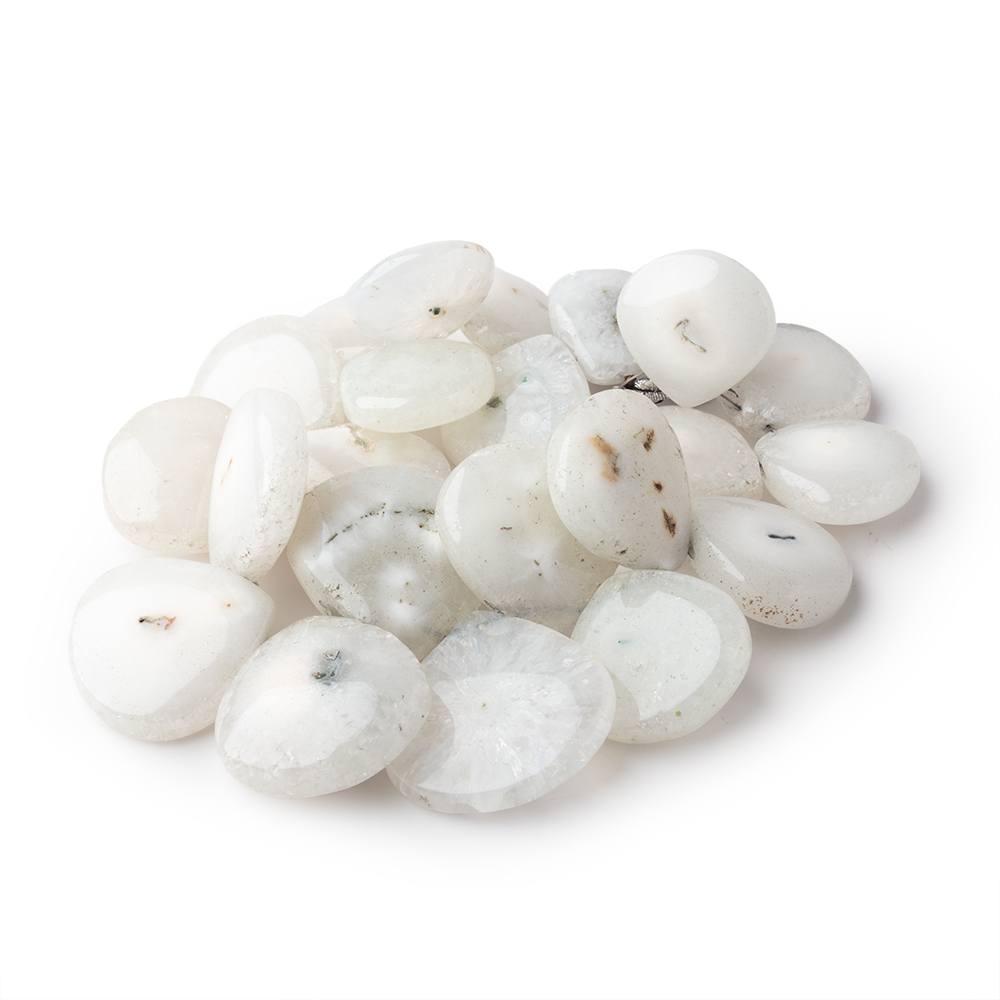 18-28mm Peacock Solar Quartz Plain Heart Beads 7 inch 22 pieces - BeadsofCambay.com