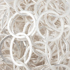 28x23mm and 21mm Silver plated Brushed Oval and Round Link Chain by the foot - BeadsofCambay.com