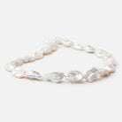 16x11-22x14mm Off White Keshi Freshwater Pearls 16 inch 22 beads AA - BeadsofCambay.com