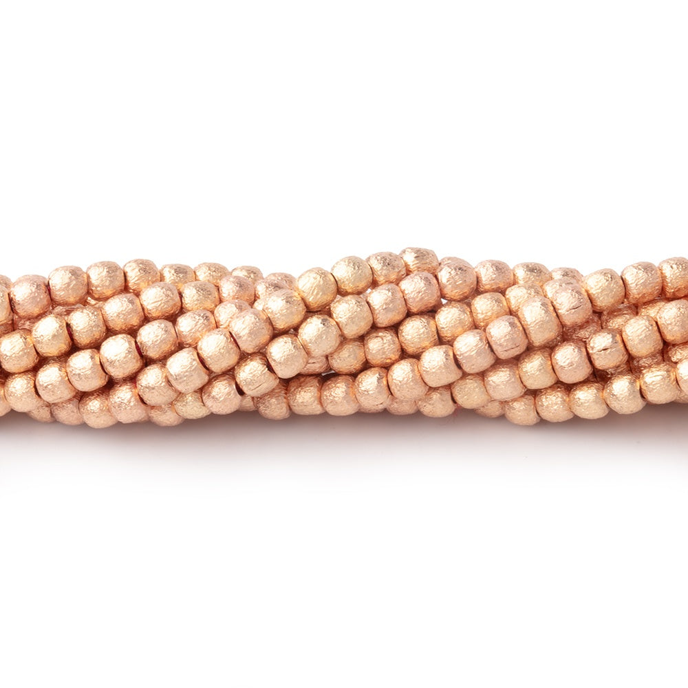2mm Brushed Round Beads - BeadsofCambay.com