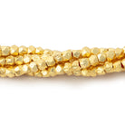 3.5mm Hand Cut Faceted Nugget Beads 8 inch 57 pieces - Beadsofcambay.com