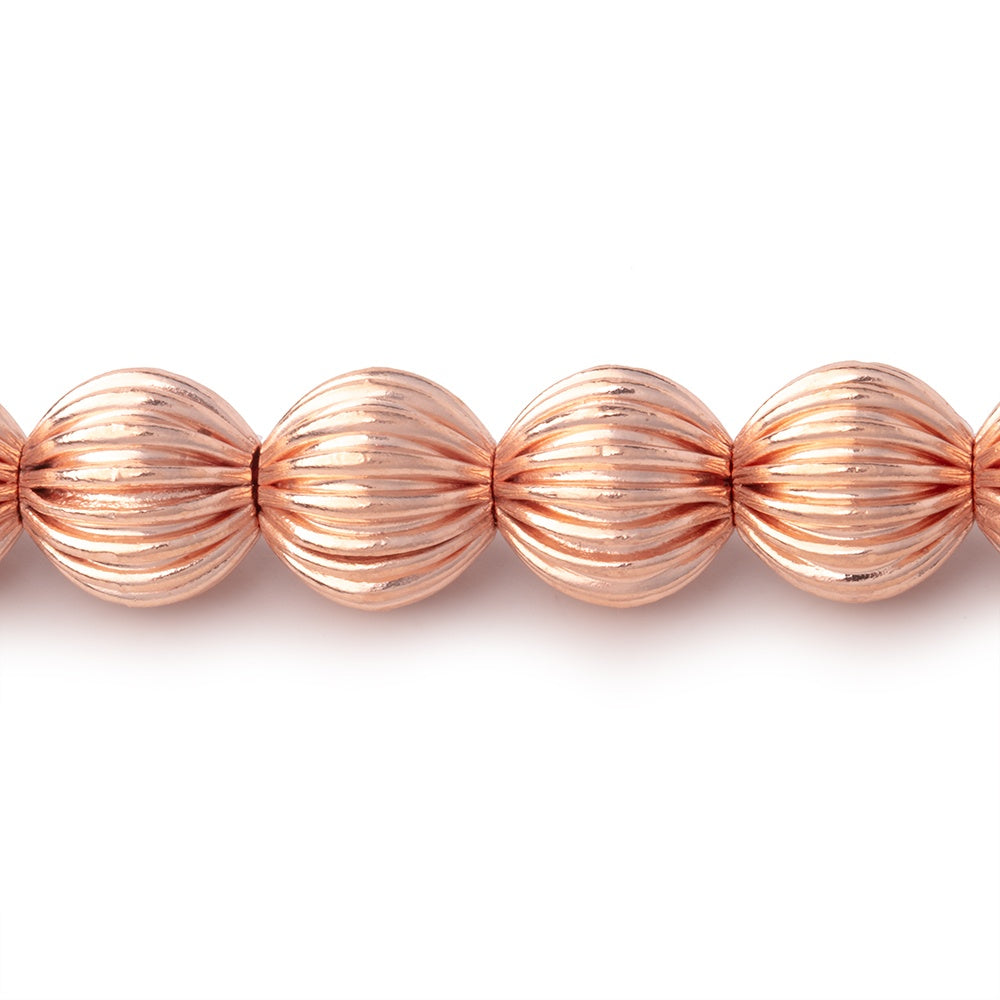 9mm Corrugated Round Beads - BeadsofCambay.com
