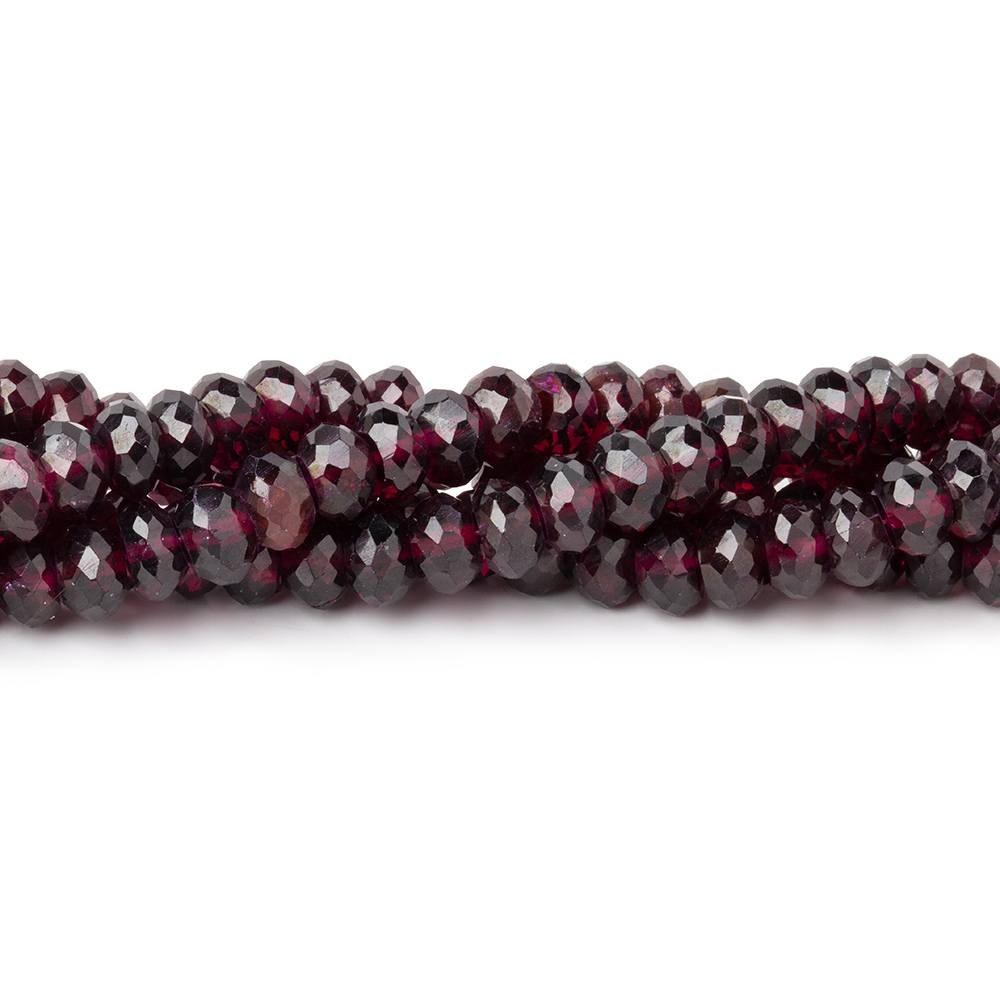 5.5mm Rhodolite Garnet Faceted Rondelles 7.75 inch 60 beads AA - BeadsofCambay.com