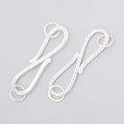 36x10mm Sterling Silver S Hook with Dotted Design 1 piece - BeadsofCambay.com