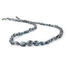 4.5 - 10mm Moss Aquamarine Plain Oval Beads 18 inch 68 pieces - Beadsofcambay.com