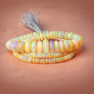 4.5 - 18mm Golden Ethiopian Opal Plain Rondelle 20 inch 185 Beads AAA - Beadsofcambay.com