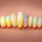 4.5 - 18mm Golden Ethiopian Opal Plain Rondelle 20 inch 185 Beads AAA - Beadsofcambay.com
