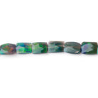 4.5 - 5.5mm Black Ethiopian Opal Faceted Rectangle 6 inch 22 Beads AA - Beadsofcambay.com