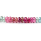 4.5 - 5.5mm Multi Color Tourmaline Faceted Rondelle 16 inch 135 Beads AA - Beadsofcambay.com