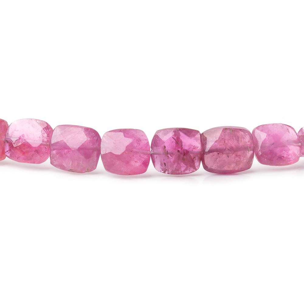 4.5 - 5.5mm Pink Tourmaline Faceted Cushion Beads 16 inch 72 pieces AA - Beadsofcambay.com