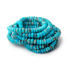 4.5 - 6.5mm Sleeping Beauty Turquoise Faceted Rondelle 16 inch 120 Beads AA - Beadsofcambay.com