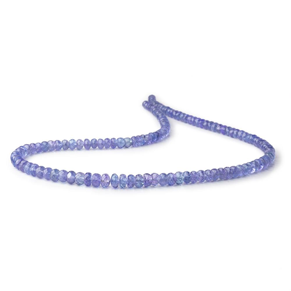 4.5 - 6.5mm Tanzanite Faceted Rondelle Beads 18 inch 130 pieces AAA - Beadsofcambay.com