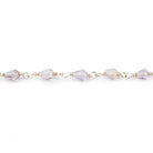 4.5 - 6mm Ametrine Faceted Tear Drop Beads on Sterling Silver Chain - Beadsofcambay.com