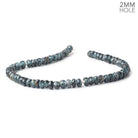5-6mm Indigo Kyanite 2mm Large Hole Faceted Rondelle Beads 7 inch 53 pieces - BeadsofCambay.com