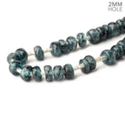 5-6mm Indigo Kyanite 2mm Large Hole Faceted Rondelle Beads 7 inch 53 pieces - BeadsofCambay.com