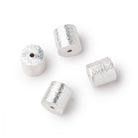 8x8mm Brushed Tube Set of 4 Beads - BeadsofCambay.com