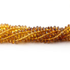 4.5mm Golden Tourmaline Plain Rondelle Beads 16 inch 190 pieces - Beadsofcambay.com