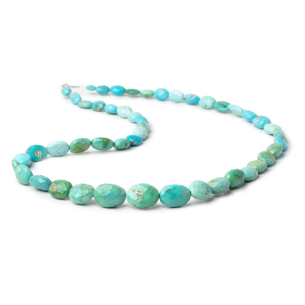 4.5x4-12.5x9.5mm Sleeping Beauty Turquoise Faceted Nuggets 17 inch 46 Beads - Beadsofcambay.com