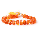 4.5x7 - 7x10mm Carnelian Faceted Nugget 8 inch 26 Beads - Beadsofcambay.com