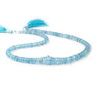 4-13mm Brazilian Aquamarine Faceted Heishi Beads 17.5 inch 175 pieces AAA - BeadsofCambay.com