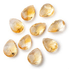 17-19mm Citrine Faceted Pear Focal Beads 1 piece - BeadsofCambay.com