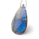 46x23mm Labradorite Faceted Pear 1 Focal Piece AA - Beadsofcambay.com