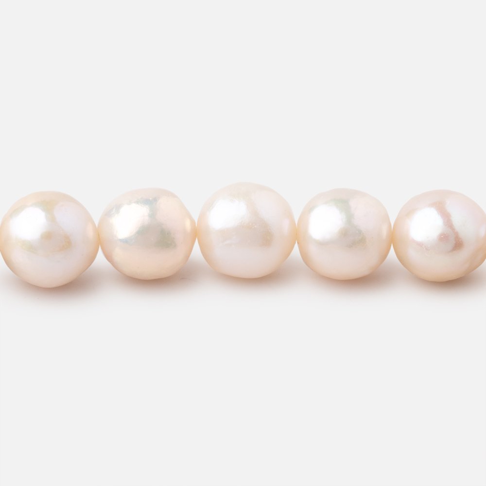 7.5-8mm Off White Off Round Freshwater Pearls 15.5 inch 48 Beads - BeadsofCambay.com