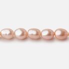 8-10mm Coral Pink Baroque Freshwater Pearls 15 inch 45 Beads - BeadsofCambay.com