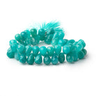 12x8mm Amazonite Faceted Tear Drop Beads 8 inch 50 pieces AA - BeadsofCambay.com