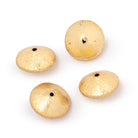 12mm Brushed Disc Bead Set of 4 - BeadsofCambay.com