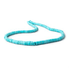5-8mm Sleeping Beauty Turquoise Plain Heishi Beads 18 inch 235 pieces - BeadsofCambay.com