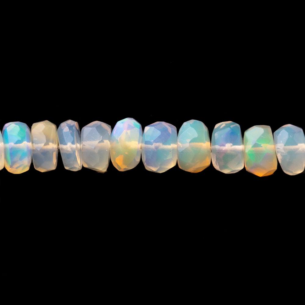 3-7mm Golden Ethiopian Opal Faceted Rondelle Beads 16 inch 166 pieces AAA - BeadsofCambay.com