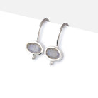 Sterling Silver Labradorite Oval Earwire Set of 2 pieces - Beadsofcambay.com