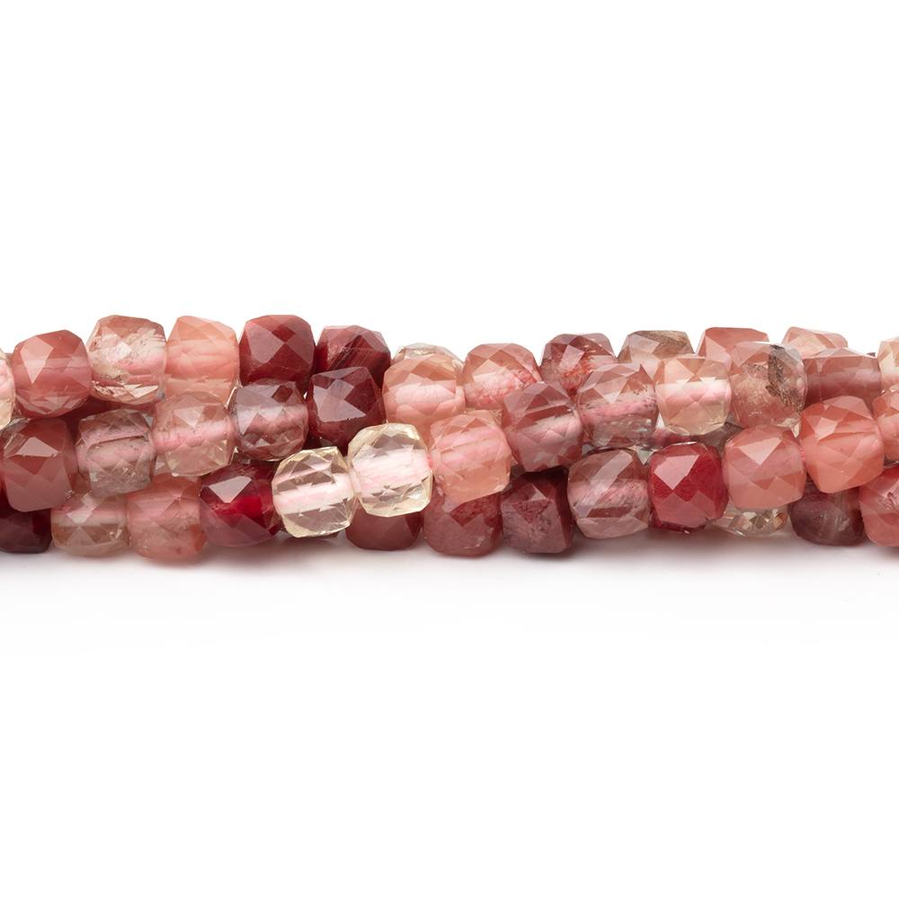 4mm Andesine Micro Faceted Cube Beads 12 inch 75 pieces - Beadsofcambay.com