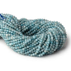 4mm Blue Zircon Micro Faceted Round 15 inch 94 Beads A - Beadsofcambay.com