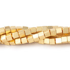 4mm Brushed Cube Beads - Beadsofcambay.com