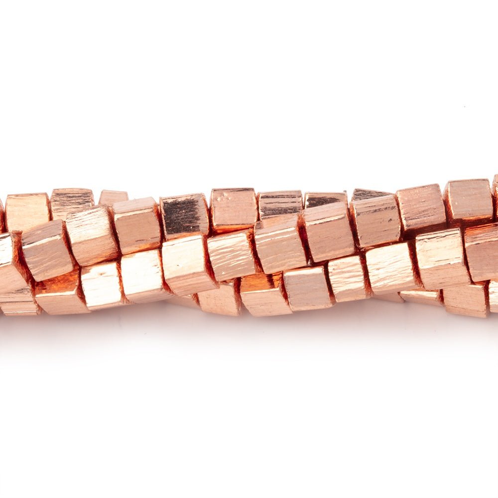 4mm Brushed Cube Beads - Beadsofcambay.com