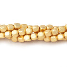 4mm Brushed Cube Beads with Rounded Corners - Beadsofcambay.com