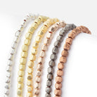 4mm Brushed Cube Beads with Rounded Corners - Beadsofcambay.com