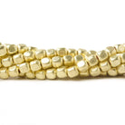 4mm Brushed Cube Beads with Rounded Corners - Beadsofcambay.com